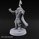 Horn Raising Rallying Chieftain Miniature for Dungeons and Dragons, Pathfinder or other TTRPGs