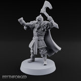 Horn Raising Rallying Chieftain Miniature for Dungeons and Dragons, Pathfinder or other TTRPGs