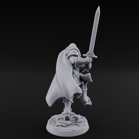 Lunging Forward Human Royal Guard A Miniature for Dungeons and Dragons, Pathfinder or other TTRPGs