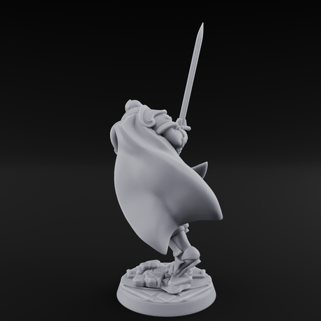 Lunging Forward Human Royal Guard A Miniature for Dungeons and Dragons, Pathfinder or other TTRPGs
