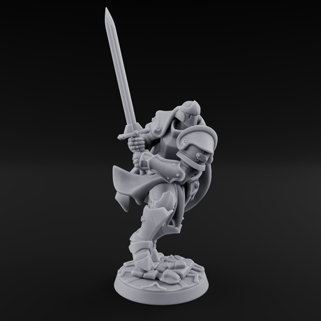 Lunging Forward Human Royal Guard A Miniature for Dungeons and Dragons, Pathfinder or other TTRPGs
