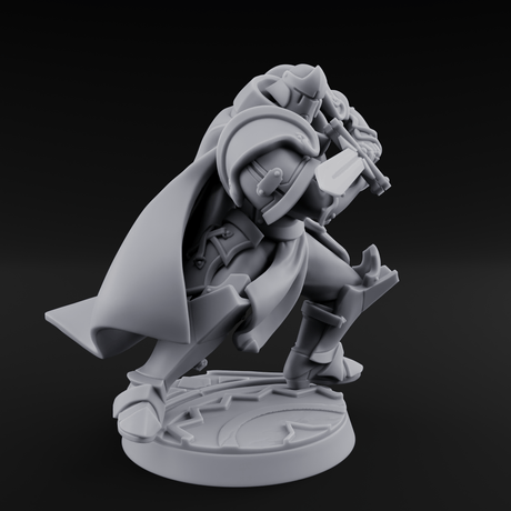 Lunging Forward Human Royal Guards Miniature for Dungeons and Dragons, Pathfinder or other TTRPGs