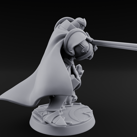 Lunging Forward Human Royal Guard B Miniature for Dungeons and Dragons, Pathfinder or other TTRPGs