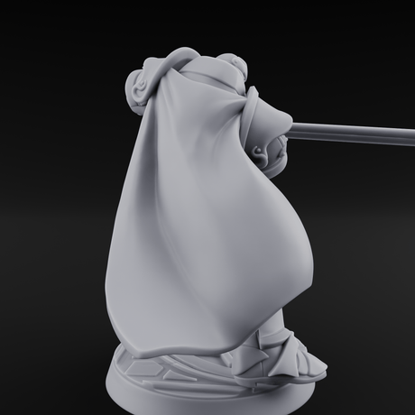 Lunging Forward Human Royal Guard B Miniature for Dungeons and Dragons, Pathfinder or other TTRPGs