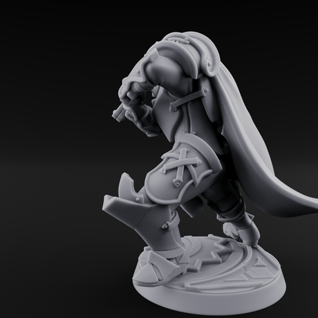 Lunging Forward Human Royal Guard B Miniature for Dungeons and Dragons, Pathfinder or other TTRPGs