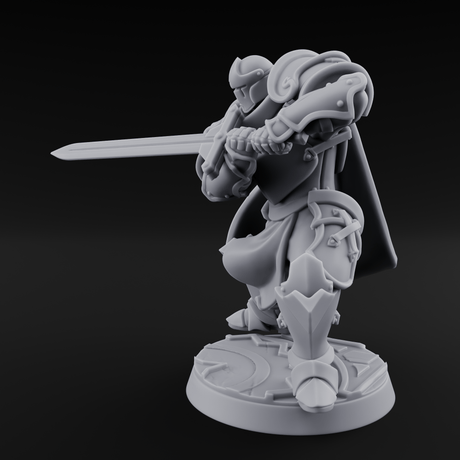 Lunging Forward Human Royal Guard B Miniature for Dungeons and Dragons, Pathfinder or other TTRPGs
