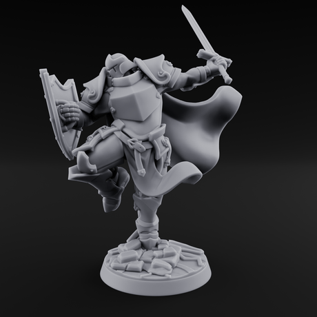 Lunging Forward Human Royal Guards Miniature for Dungeons and Dragons, Pathfinder or other TTRPGs
