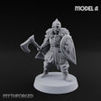 Scale-Clad Axe-Wielding Northern Warrior A Miniature for Dungeons and Dragons, Pathfinder or other TTRPGs