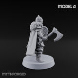 Scale-Clad Axe-Wielding Northern Warrior A Miniature for Dungeons and Dragons, Pathfinder or other TTRPGs