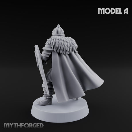 Scale-Clad Axe-Wielding Northern Warrior A Miniature for Dungeons and Dragons, Pathfinder or other TTRPGs