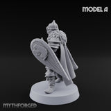Scale-Clad Axe-Wielding Northern Warrior A Miniature for Dungeons and Dragons, Pathfinder or other TTRPGs