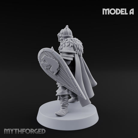 Scale-Clad Axe-Wielding Northern Warrior A Miniature for Dungeons and Dragons, Pathfinder or other TTRPGs