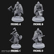 Scale-Clad Axe-Wielding Northern Warriors Miniature for Dungeons and Dragons, Pathfinder or other TTRPGs