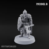 Scale-Clad Axe-Wielding Northern Warrior B Miniature for Dungeons and Dragons, Pathfinder or other TTRPGs