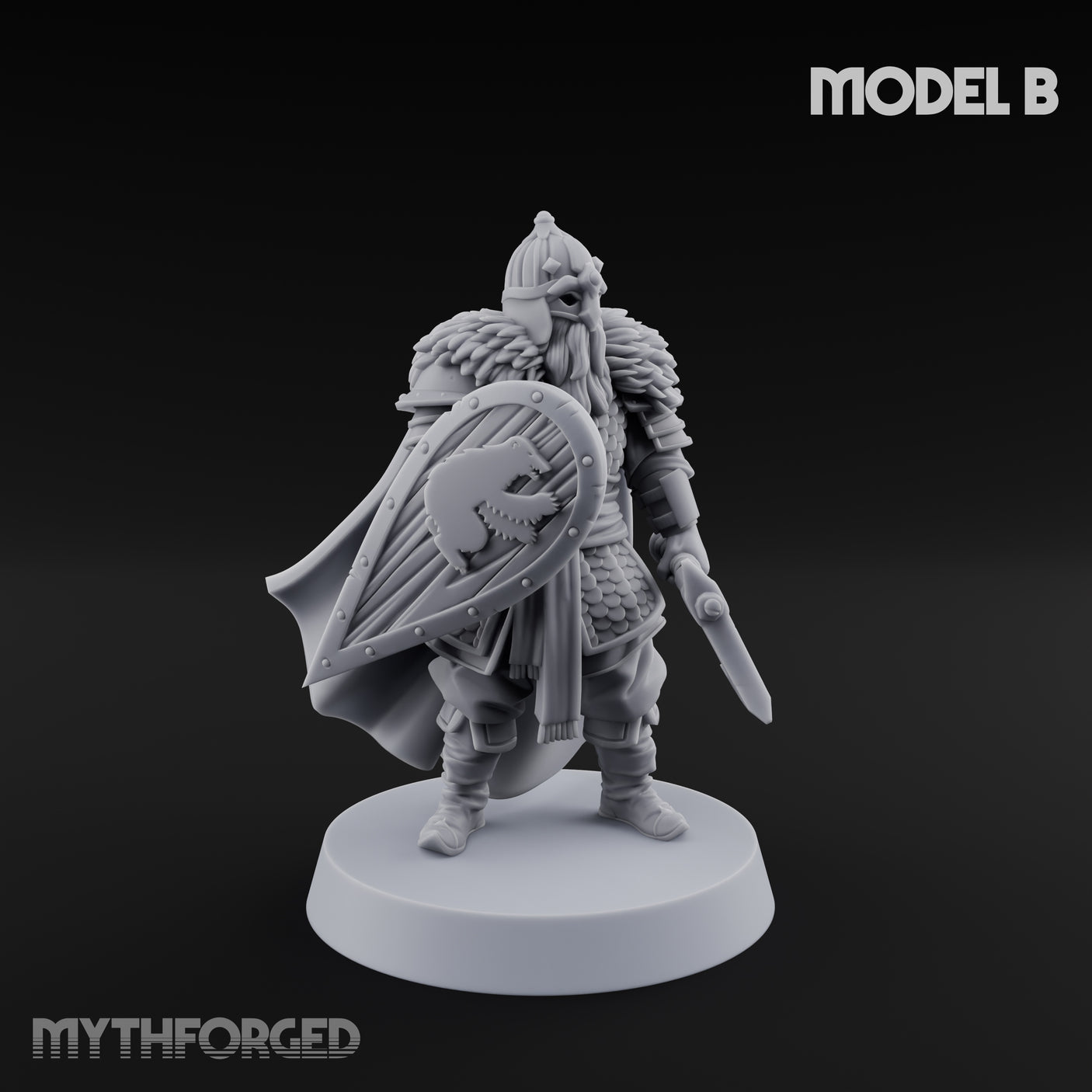 Scale-Clad Axe-Wielding Northern Warriors Miniature for Dungeons and Dragons, Pathfinder or other TTRPGs