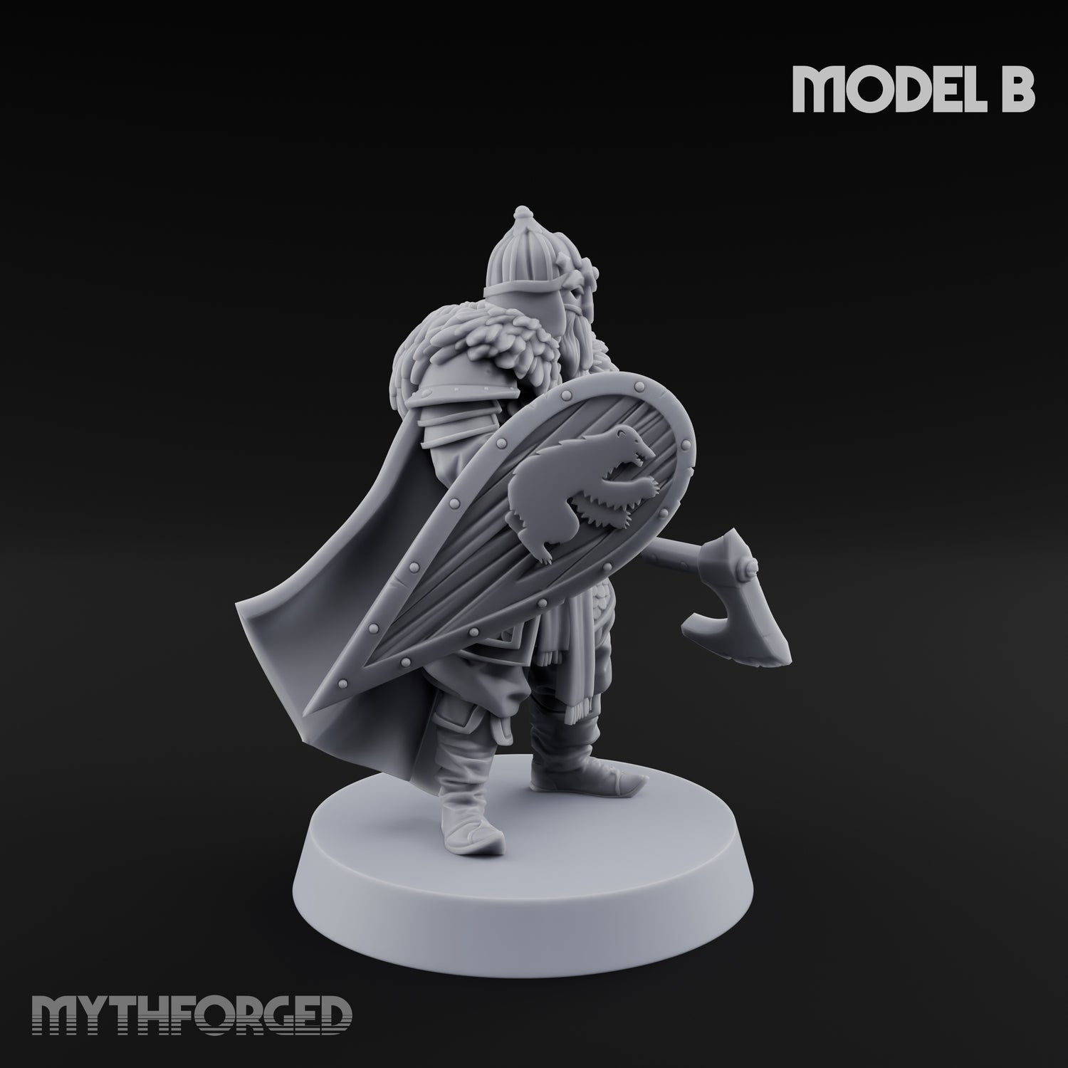 Scale-Clad Axe-Wielding Northern Warriors Miniature for Dungeons and Dragons, Pathfinder or other TTRPGs