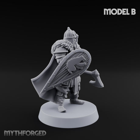 Scale-Clad Axe-Wielding Northern Warriors Miniature for Dungeons and Dragons, Pathfinder or other TTRPGs