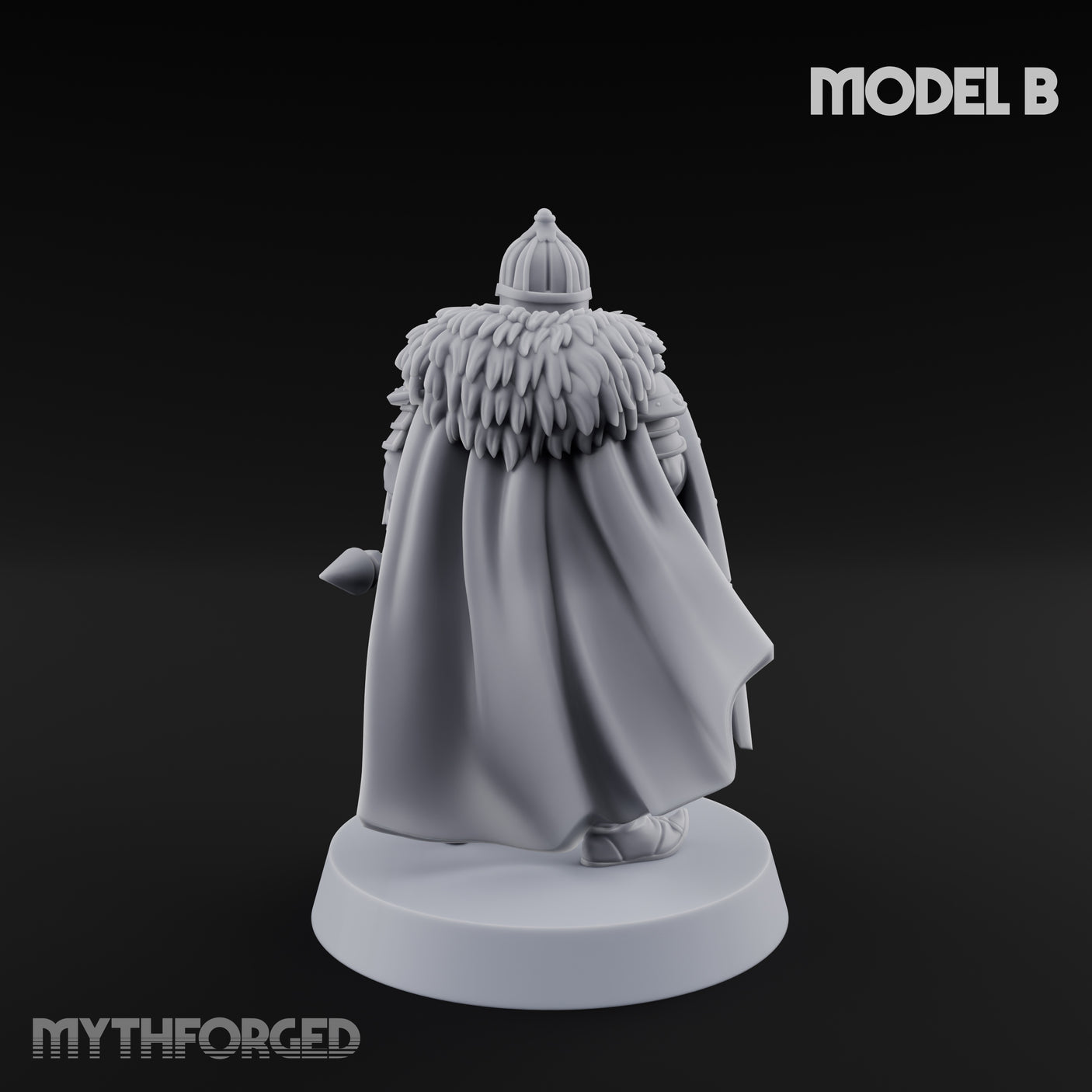 Scale-Clad Axe-Wielding Northern Warrior B Miniature for Dungeons and Dragons, Pathfinder or other TTRPGs