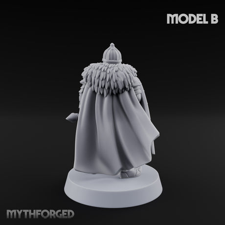 Scale-Clad Axe-Wielding Northern Warrior B Miniature for Dungeons and Dragons, Pathfinder or other TTRPGs