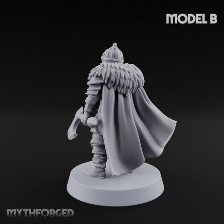 Scale-Clad Axe-Wielding Northern Warrior B Miniature for Dungeons and Dragons, Pathfinder or other TTRPGs