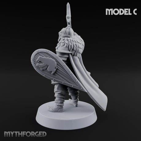 Scale-Clad Axe-Wielding Northern Warrior C Miniature for Dungeons and Dragons, Pathfinder or other TTRPGs