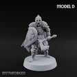 Scale-Clad Axe-Wielding Northern Warrior D Miniature for Dungeons and Dragons, Pathfinder or other TTRPGs