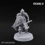 Scale-Clad Axe-Wielding Northern Warrior D Miniature for Dungeons and Dragons, Pathfinder or other TTRPGs