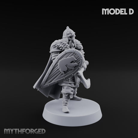 Scale-Clad Axe-Wielding Northern Warriors Miniature for Dungeons and Dragons, Pathfinder or other TTRPGs