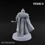 Scale-Clad Axe-Wielding Northern Warrior D Miniature for Dungeons and Dragons, Pathfinder or other TTRPGs