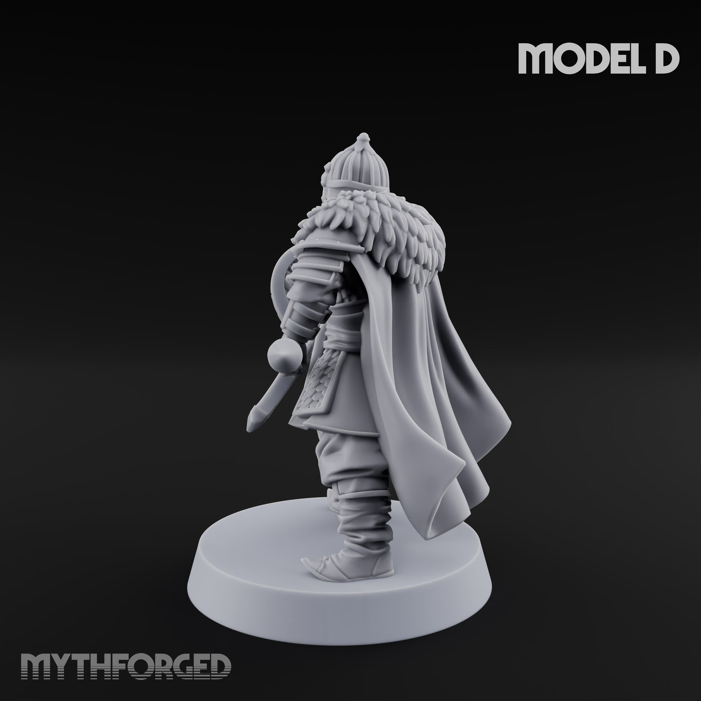 Scale-Clad Axe-Wielding Northern Warrior D Miniature for Dungeons and Dragons, Pathfinder or other TTRPGs