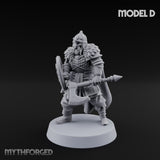 Scale-Clad Axe-Wielding Northern Warrior D Miniature for Dungeons and Dragons, Pathfinder or other TTRPGs