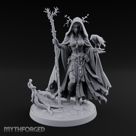 Antlers Crowned Commanding Fey Lord Druid Miniature for Dungeons and Dragons, Pathfinder or other TTRPGs