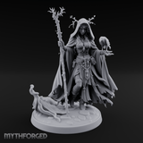 Antlers Crowned Commanding Fey Lord Druid Miniature for Dungeons and Dragons, Pathfinder or other TTRPGs