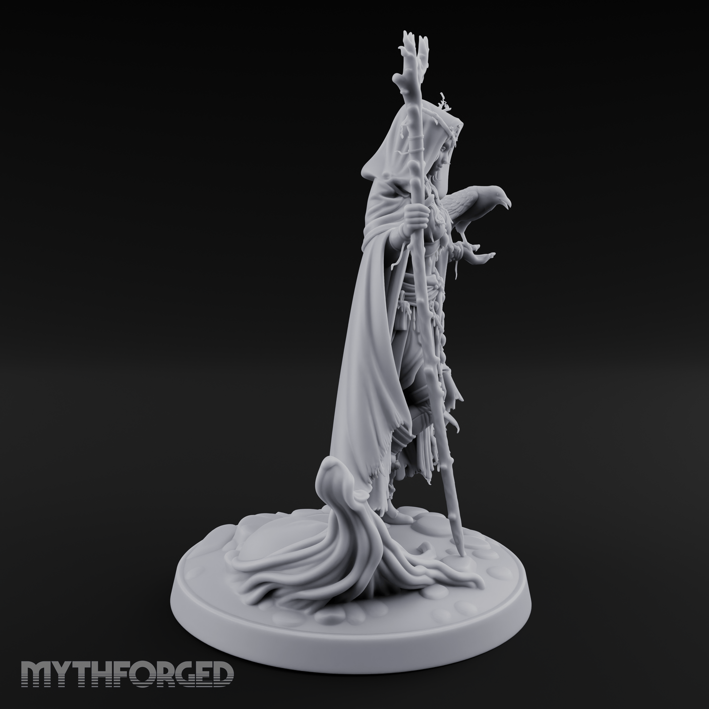 Antlers Crowned Commanding Fey Lord Druid Miniature for Dungeons and Dragons, Pathfinder or other TTRPGs