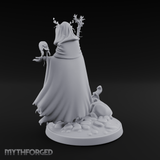 Antlers Crowned Commanding Fey Lord Druid Miniature for Dungeons and Dragons, Pathfinder or other TTRPGs