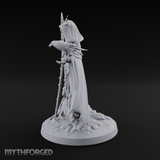 Antlers Crowned Commanding Fey Lord Druid Miniature for Dungeons and Dragons, Pathfinder or other TTRPGs