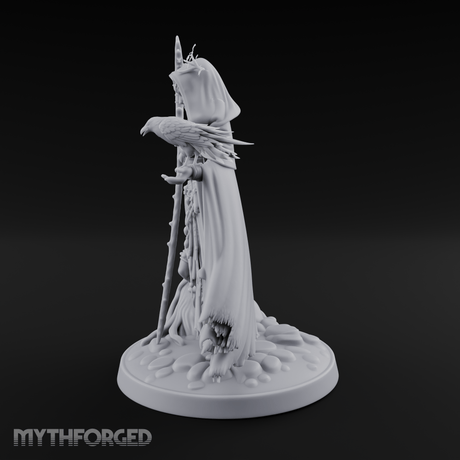 Antlers Crowned Commanding Fey Lord Druid Miniature for Dungeons and Dragons, Pathfinder or other TTRPGs