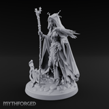 Antlers Crowned Commanding Fey Lord Druid Miniature for Dungeons and Dragons, Pathfinder or other TTRPGs