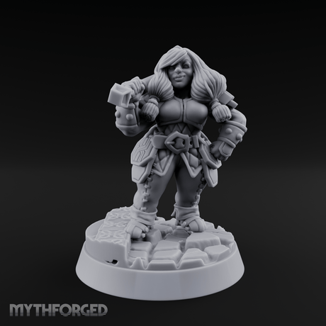 Shoulders Squared Confident Human Warrior Miniature for Dungeons and Dragons, Pathfinder or other TTRPGs