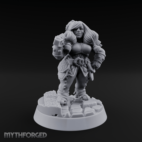 Shoulders Squared Confident Human Warrior Miniature for Dungeons and Dragons, Pathfinder or other TTRPGs