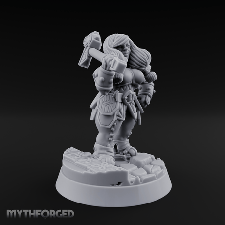 Shoulders Squared Confident Human Warrior Miniature for Dungeons and Dragons, Pathfinder or other TTRPGs