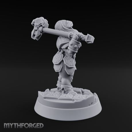 Shoulders Squared Confident Human Warrior Miniature for Dungeons and Dragons, Pathfinder or other TTRPGs