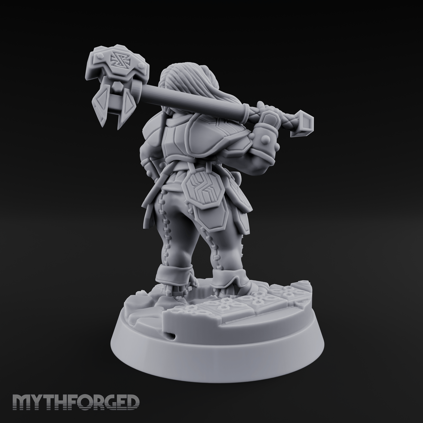 Shoulders Squared Confident Human Warrior Miniature for Dungeons and Dragons, Pathfinder or other TTRPGs