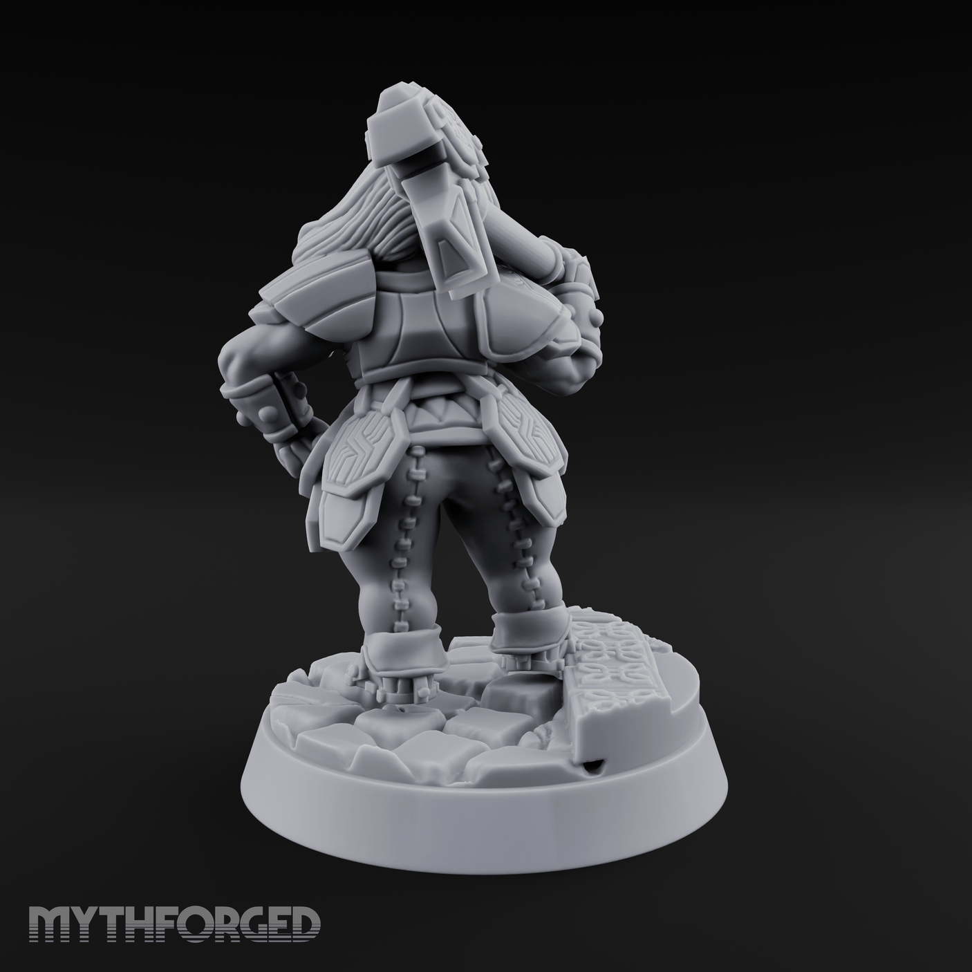 Shoulders Squared Confident Human Warrior Miniature for Dungeons and Dragons, Pathfinder or other TTRPGs