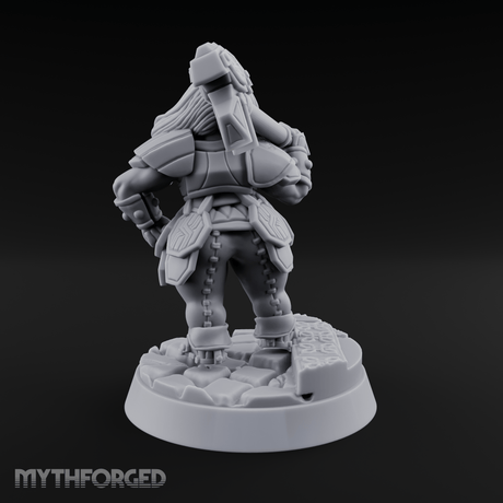 Shoulders Squared Confident Human Warrior Miniature for Dungeons and Dragons, Pathfinder or other TTRPGs