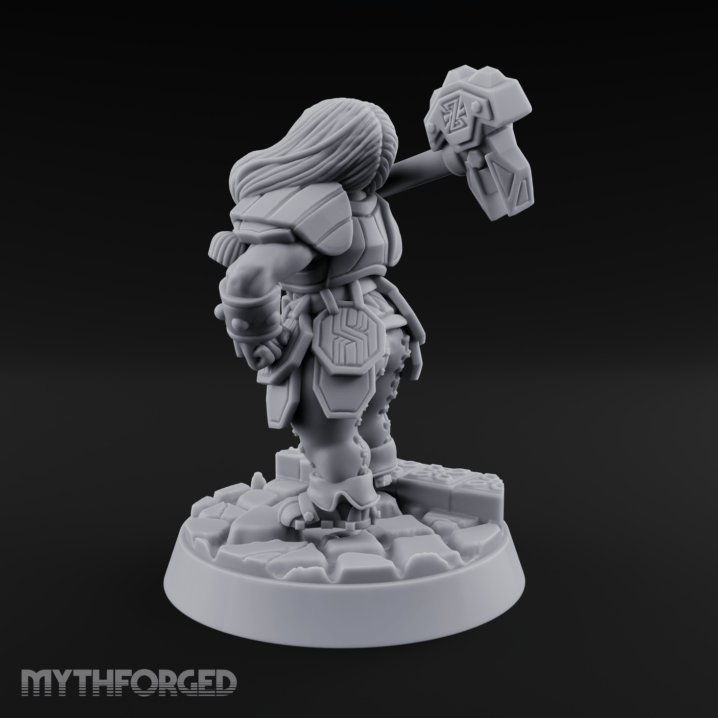 Shoulders Squared Confident Human Warrior Miniature for Dungeons and Dragons, Pathfinder or other TTRPGs