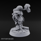 Shoulders Squared Confident Human Warrior Miniature for Dungeons and Dragons, Pathfinder or other TTRPGs