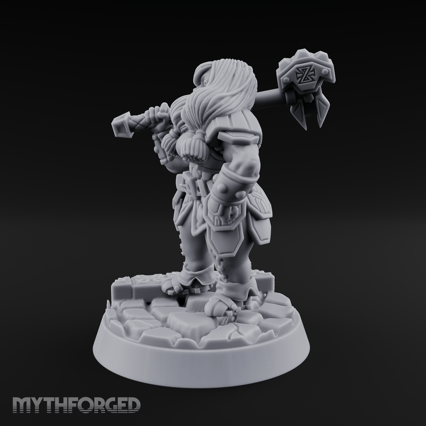 Shoulders Squared Confident Human Warrior Miniature for Dungeons and Dragons, Pathfinder or other TTRPGs