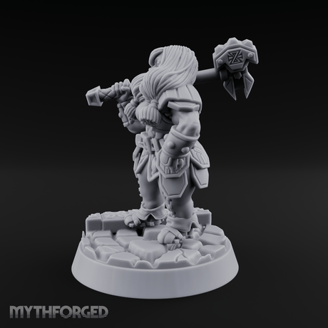 Shoulders Squared Confident Human Warrior Miniature for Dungeons and Dragons, Pathfinder or other TTRPGs