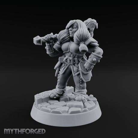 Shoulders Squared Confident Human Warrior Miniature for Dungeons and Dragons, Pathfinder or other TTRPGs